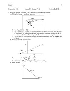 ENZYME KINETICS PRACTICE PROBLEMS