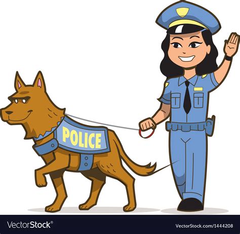 K 9 Police Dog Royalty Free Vector Image Vectorstock