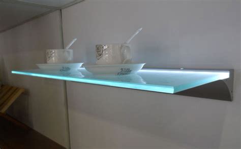 Durham Shelving: Led Floating Glass Shelves