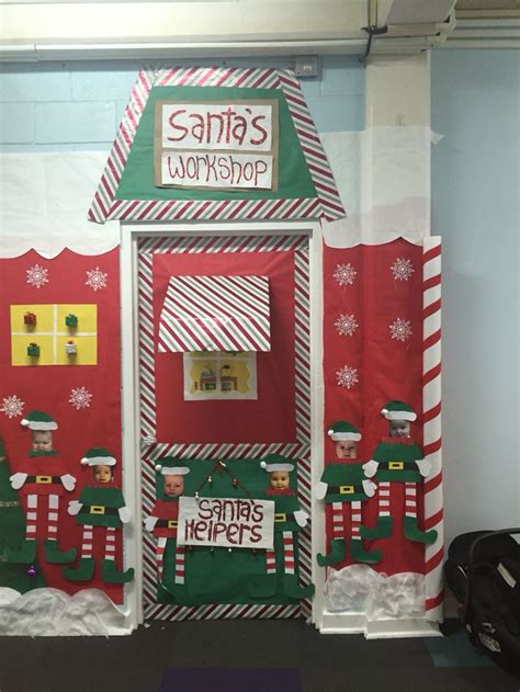 Santa's work shop | Christmas door decorating contest, Christmas ...