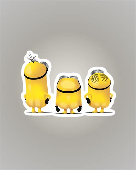 Minion Trio of Fun, Minion Laptop Sticker. – ZenStickers