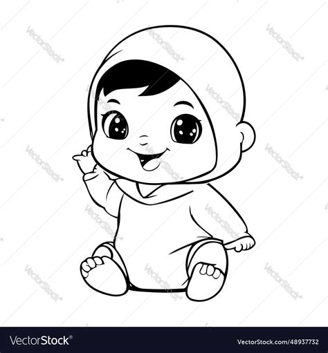 Cute baby boy cartoon Royalty Free Vector Image