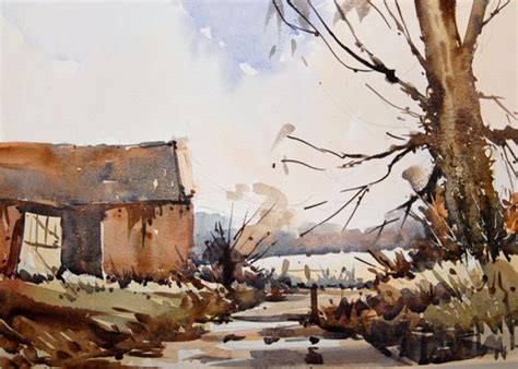 Edward Wesson (1910-1983) British Watercolor | Watercolor barns ...