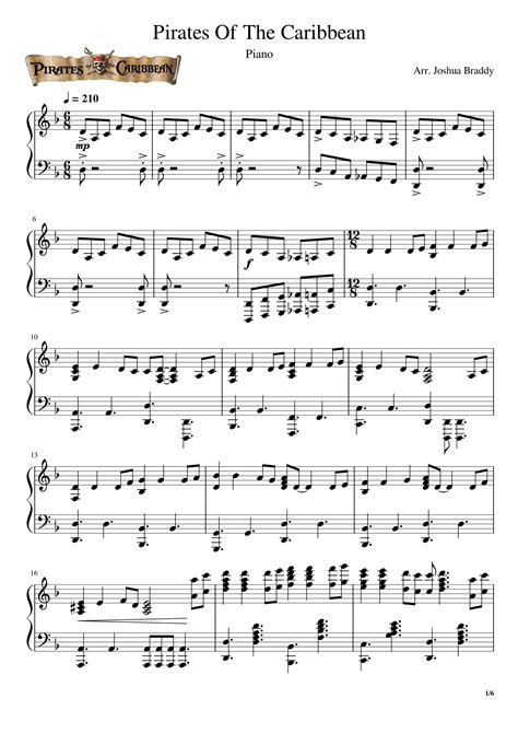 Pirates of the Caribbean Piano Sheet Music - eSheetMusics.com