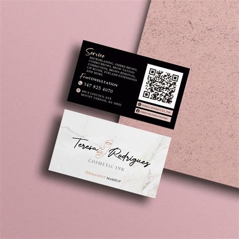 Business cards design for permanent makeup artist – Artofit