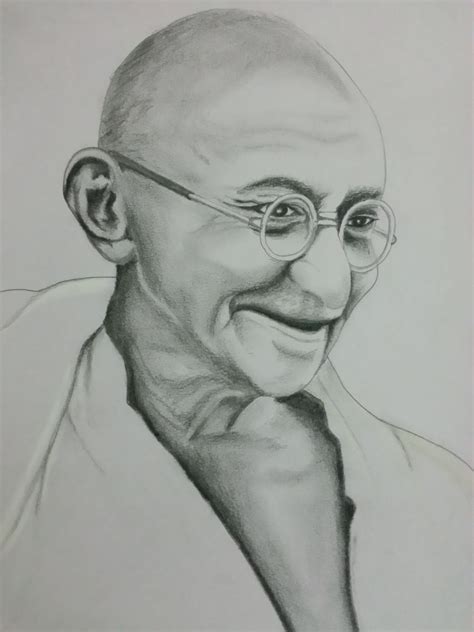 How To Draw Mahatma Gandhi Sketch at Drawing Tutorials