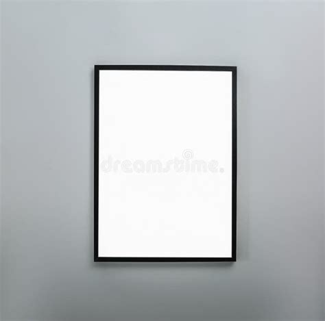 Frame with Empty Canvas on Wall in Modern Art Gallery Stock Image ...