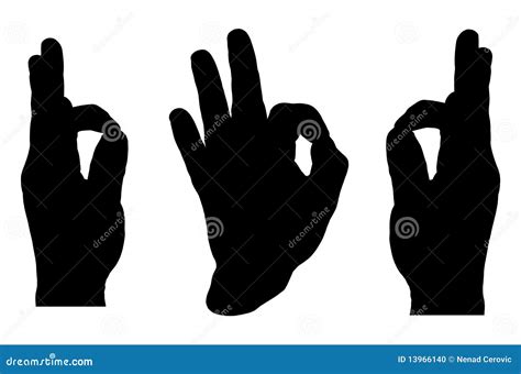 OK Hand Sign Vector 01 Stock Photo - Image: 13966140