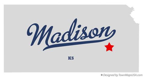 Map of Madison, Greenwood County, KS, Kansas