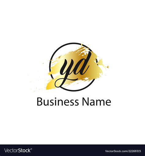 Initial letter yd logo template design Royalty Free Vector