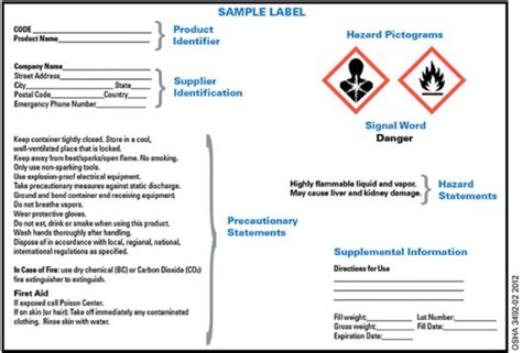 Ghs Label Template - printable label templates | printable label templates