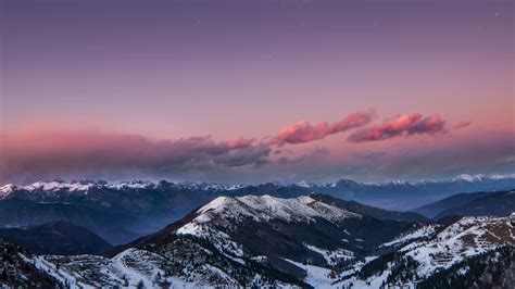 Mountains Starry Sky Night Snow Dolomites Italy 4k, HD Nature, 4k ...