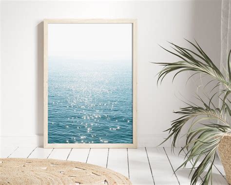 Blue Ocean Wall Art Beach Print Downloadable Art Sea - Etsy