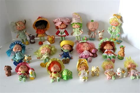 Vintage Lot Strawberry Shortcake Dolls with Pets, 1980s Party Pleaser ...