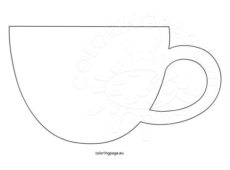 Coffee cup template | Coloring Page