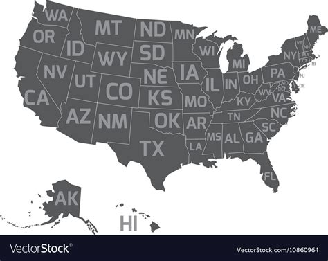 State Abbreviations Map Us Map Of State Abbreviations Usa States Images