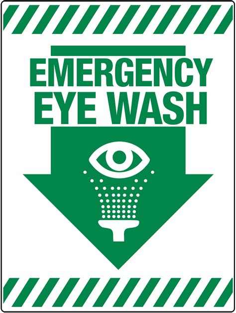 Emergency Eye Wash Wall Sign - PHS Safety