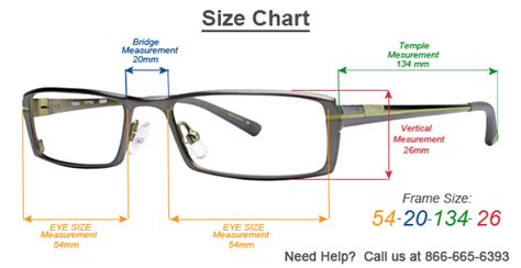 Frame Size Information - How to measure for an eyeglass frame