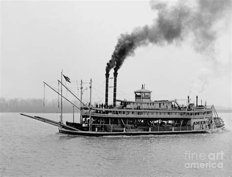 Mississippi Riverboat America 1905 Photograph by Padre Art - Pixels