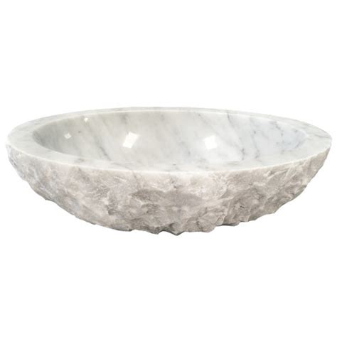 Bonette Oval Chiseled Marble Vessel Sink — Barclay Products Limited