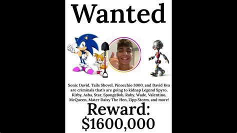 Sonic David Tails Shovel David Kva Pinocchio 3000 Are In Wanted