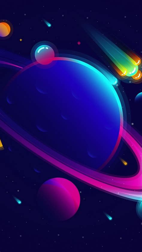 Space Planets and Moons Wallpaper 720x1280