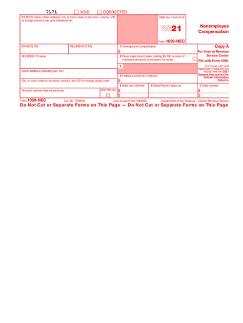 Irs 1099 Nec Form 2023 Printable Free