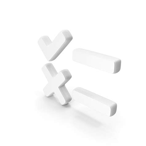 True False Symbol White 3D, Incl. check & correct - Envato Elements