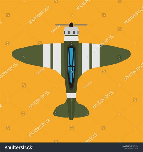 Plane Top View Vector Aircraft Transportation Stock Vector (Royalty ...