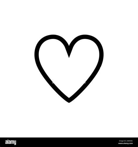 Black Heart Outline Clip Art