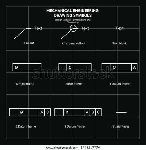 Mechanical Engineering Technical Drawing Symbols