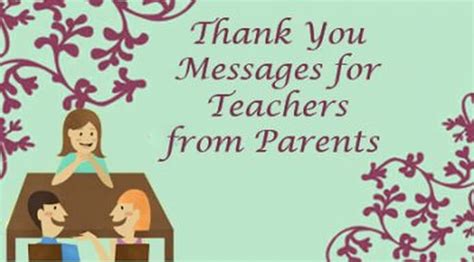 Short Thank You Messages for Teachers from Parents