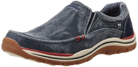 Skechers Expected Avillo Relaxed-Fit Men's Canvas Slip-On Loafer Shoes ...