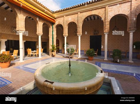 Interior Patio Of Parador Alcazar Del Rey Don Pedro; Carmona Seville ...