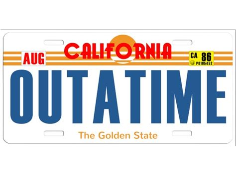 Back to the Future License Plate Outatime Custom Car - Etsy