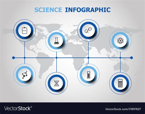 Infographic design with science icons Royalty Free Vector