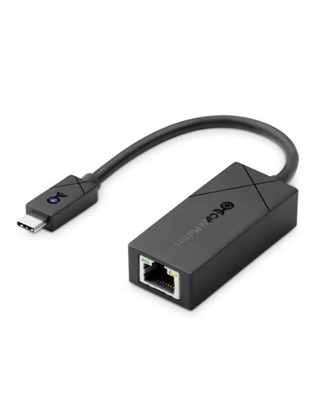 Cable Matters 2.5Gbps USB-C to Ethernet Adapter Black Thunderbolt 3