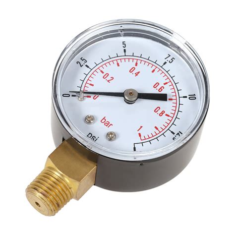 50mm manometer 0~15psi 0~1bar Water Pressure Dial Hydraulic Pressure ...