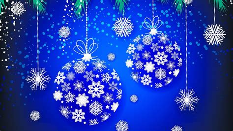 Blue White Christmas Decoration Balls HD Christmas Wallpapers | HD ...