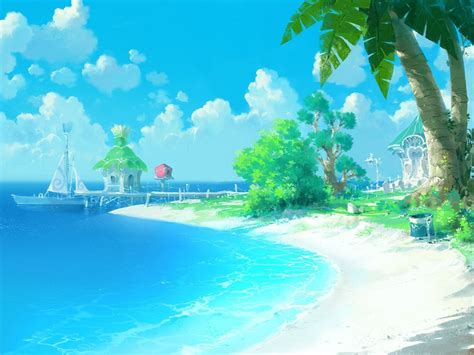 Anime Scenery Beach