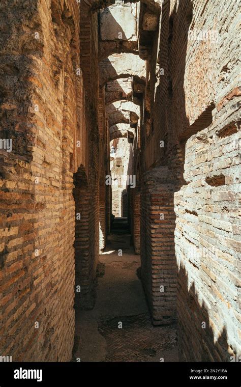 Rome Colosseum Inside Details Stock Photo - Alamy