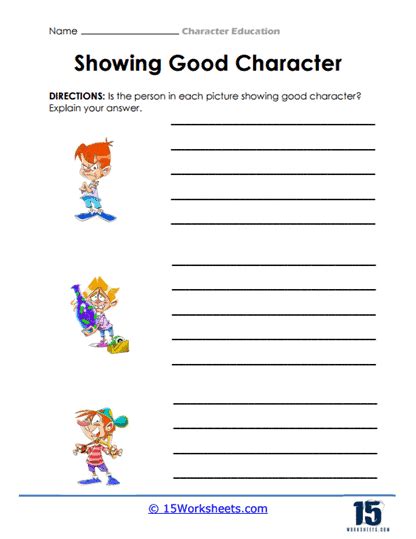 Character Education Worksheets - 15 Worksheets.com