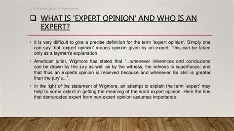 Expert testimony and expert witness