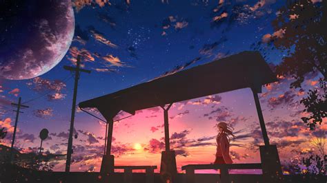 Anime, Scenery, Sunset, 4K, #4.2454 Wallpaper