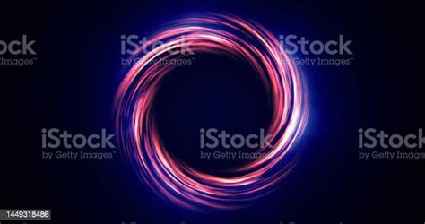 Looped Twirl Circle Of Stripes And Lines Of Bright Purple Beautiful