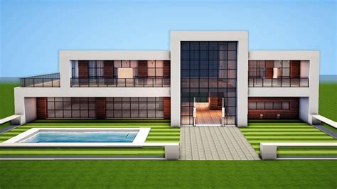 Minecraft Modern House Tutorial Step By Step