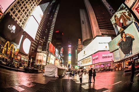 Night View of the New York Times Square TimesSquare Editorial Stock ...