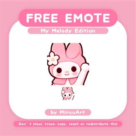 「Free Emote」 My Melody - MiruuArt's Ko-fi Shop - Ko-fi ️ Where creators ...