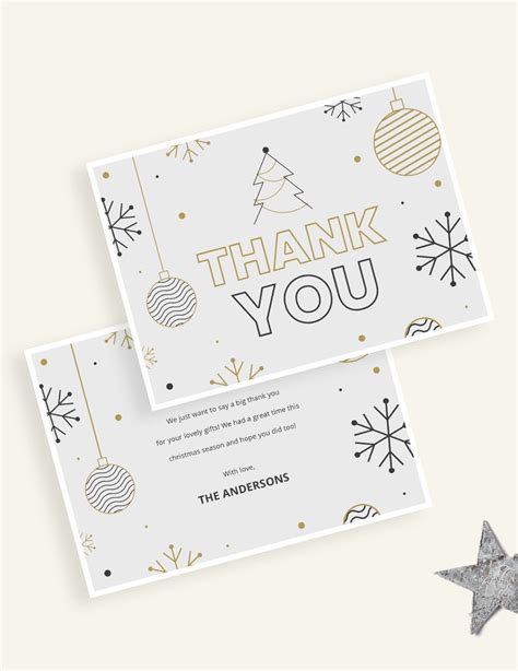 Holiday Thank You Card Template in Publisher, PSD, Illustrator, Pages ...