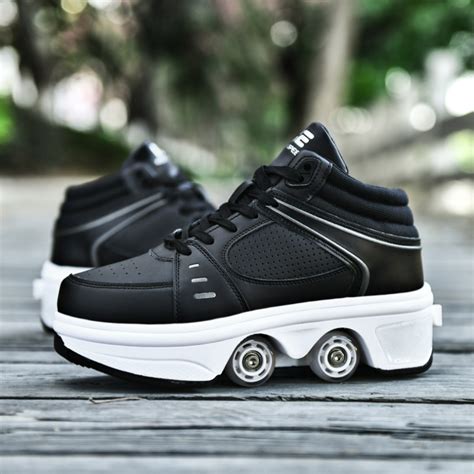 Kick Speed™ Roller Skate Shoes BLACK Edition MID / 7-LED